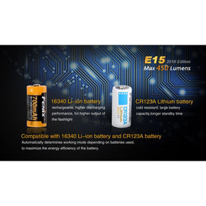 Fenix E15 – 450 Lumens LED Torch VER 2016