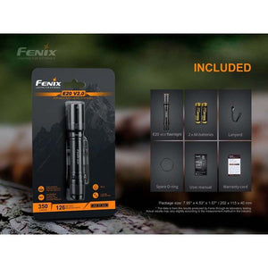 Fenix E20 V2.0 350 Lumen Led Torch