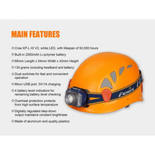 Fenix HL40R – 600 Lumens Rechargeable LED Headlamp – Blue
