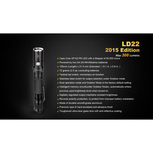 Fenix LD22 – 300 Lumens LED Torch Ver 2015