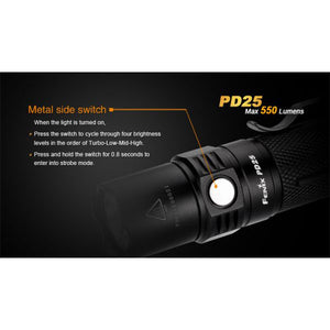 Fenix PD25 – 550 Lumens LED Torch