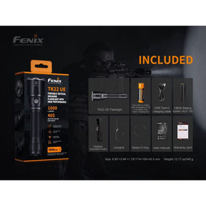 Fenix TK22UE 1600 Lumens USB Rechargeable LED Torch