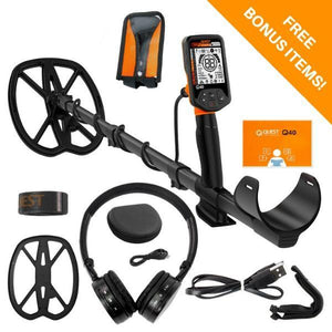 Quest q40 metal detector for coin and relic hunting and detecting