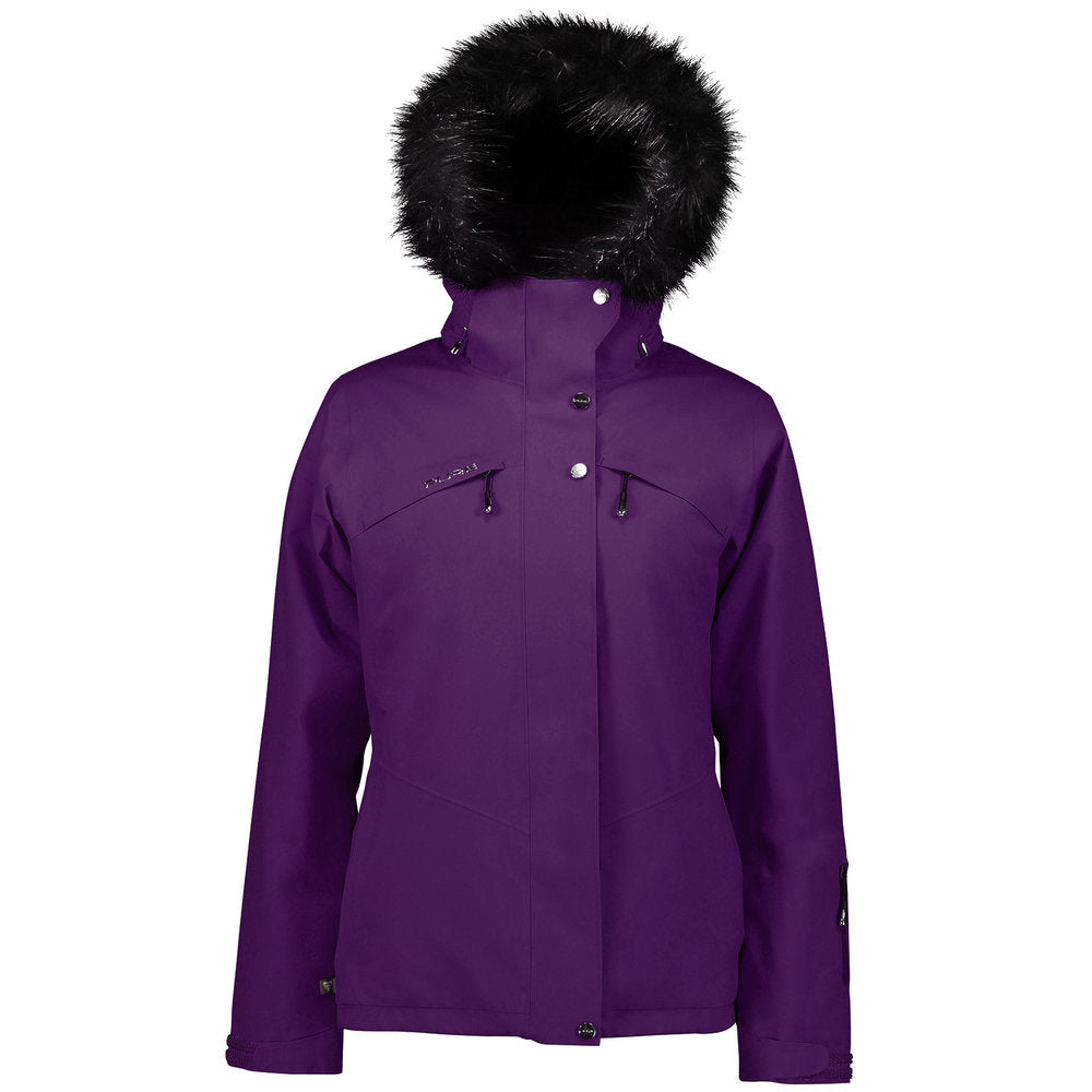 Pure Snow Meribel Insulated Faux-Fur Jacket - Purple